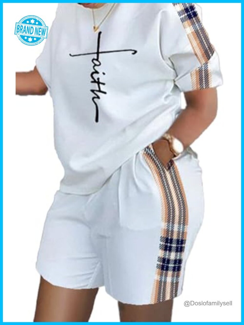 Women's 2 Piece Short Sleeve Pullover Top and Shorts Set Summer Lounge Outfit